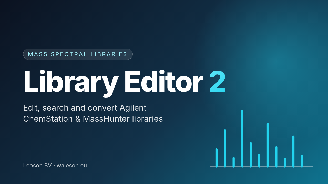 Library Editor 2 – edit, search and convert Agilent ChemStation and MassHunter libraries