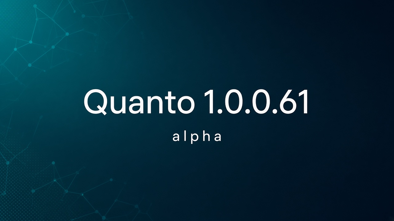 Quanto 1.0.0.61 alpha release — chromatography quantification, reimagined