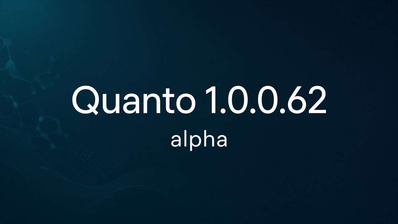 Quanto 1.0.0.62 alpha release — chromatography quantification, reimagined