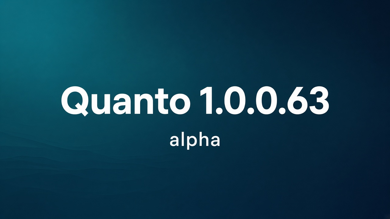 Quanto 1.0.0.63 alpha release — chromatography quantification, reimagined