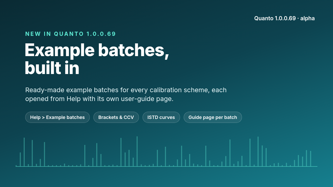 Quanto 1.0.0.69 alpha release — Example batches, built in